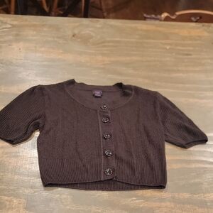 Wrapper Charcoal Button-Up Women's Cardigan